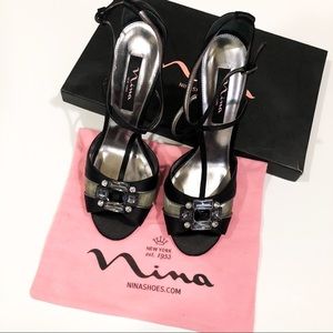 (Sold) Nina Caskade Jeweled Heels